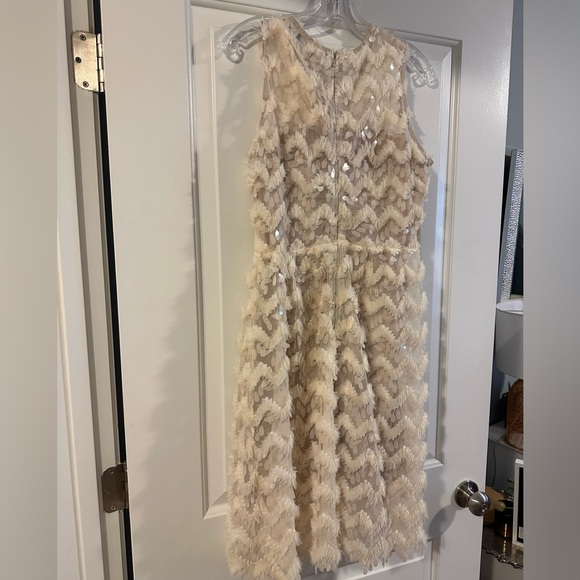 Anthropologie Cream Textured Dress - Picture 6 of 6